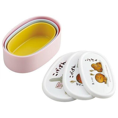 스케이터 코게빵 캐릭터 용기 3P 도시락 세트 SRS3S - 주방·식기 - 하카타몰