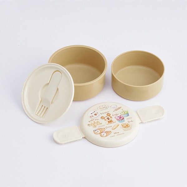 [발주상품 2~4 영업일 후 발송예정] 스케이터 Nui 빵 캐릭터 원형2단 포크 도시락 500ml ONWR1 - 주방·식기 - 하카타몰