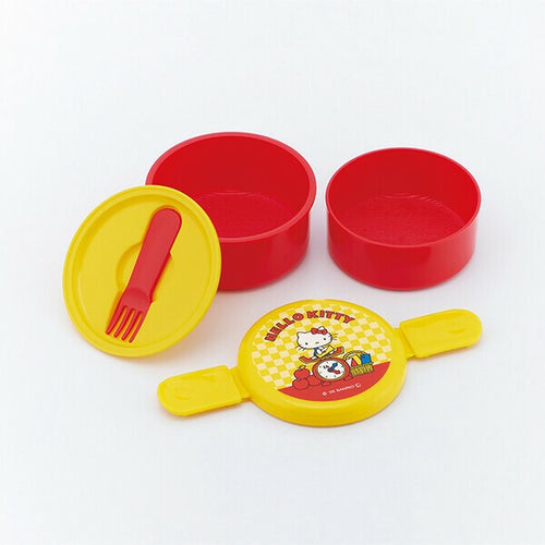 스케이터 헬로키티 레트로 캐릭터 원형2단 포크 도시락 500ml ONWR1 - 주방·식기 - 하카타몰