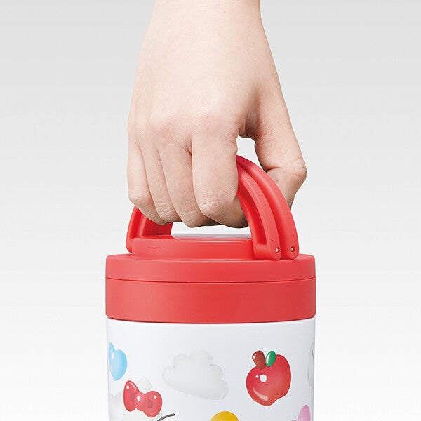 스케이터 산리오 헬로키티 풍선 캐릭터 접이식 핸들 보온 보냉 델리카포트 스프통 500ml LJFO5 - 하카타몰