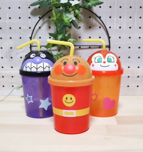 호빵맨 다이컷 빨대컵 300ml (호빵맨, 세균맨, 짤랑이) - 하카타몰
