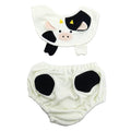 젖소 턱받이 & 블루머 세트 70~80cm - 하카타몰