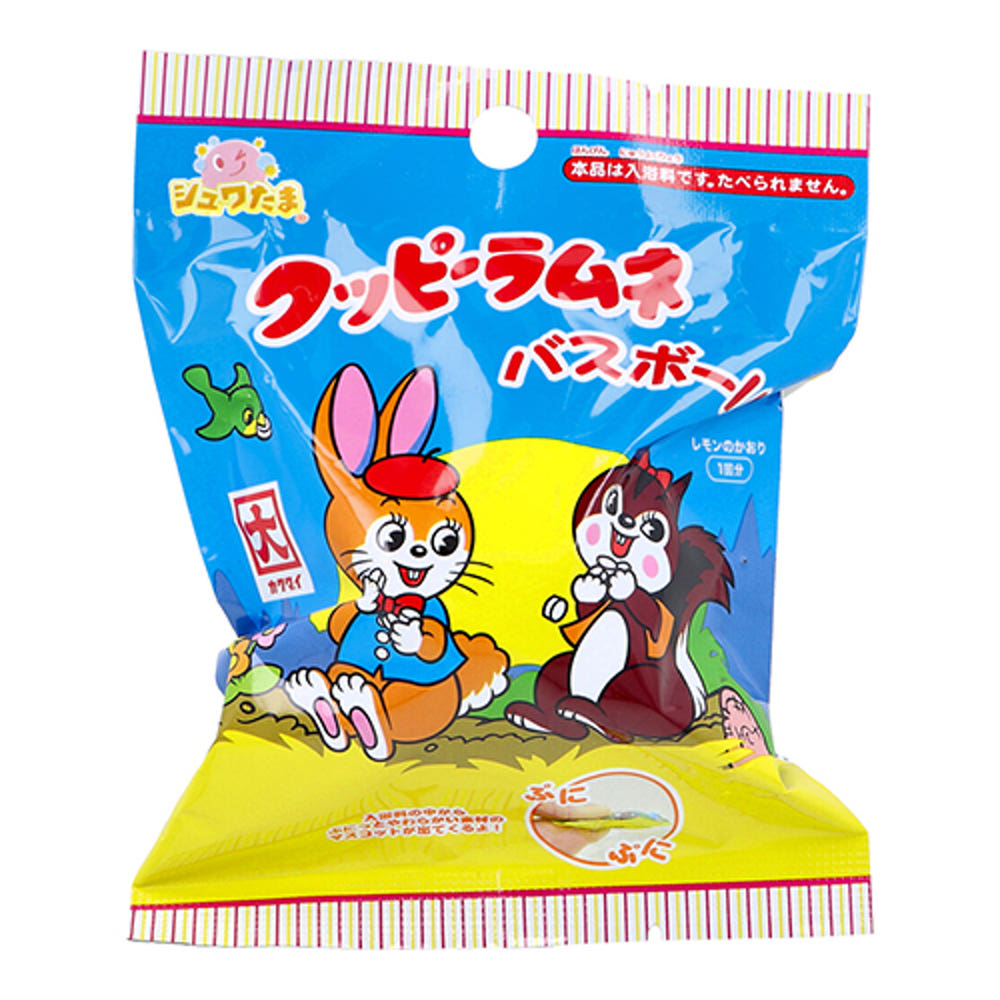 쿳피 라무네 캐릭터 마스코트 바스볼 입욕제 레몬향 1개입 75g - 욕실/입욕용품 - 하카타몰