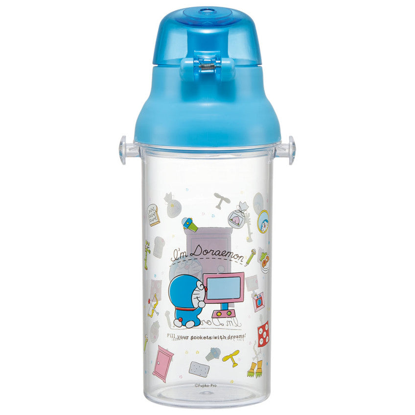 스케이터 도라에몽 캐릭터 식기세척기 대응 드링킹 타입 원푸쉬 클리어 보틀 480ml PSB5TR - 주방·식기 - 하카타몰