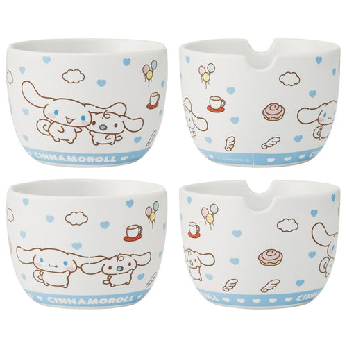 스케이터 산리오 시나모롤 캐릭터 도자기 돈부리 그릇 젓가락 세트 CHBWH1 - 주방·식기 - 하카타몰
