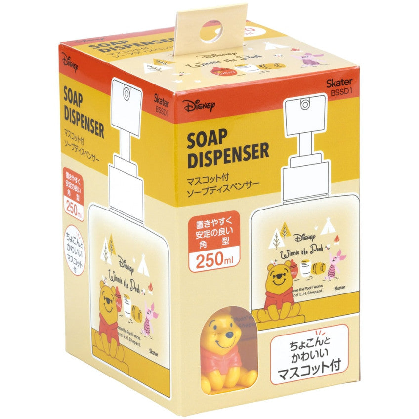 [발주상품 2~4 영업일 발송예정] 스케이터 곰돌이푸 캐릭터 마스코트 비누 디스펜서 250ml BSSD1 - 하카타몰