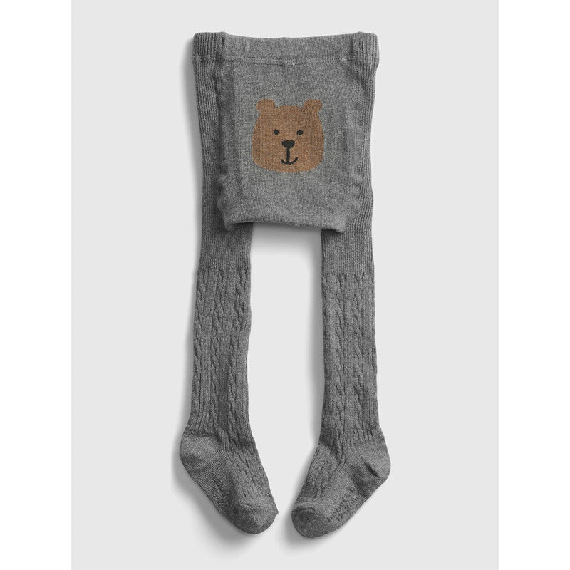곰돌이 케이블 니트 타이즈 70~100cm - 하카타몰