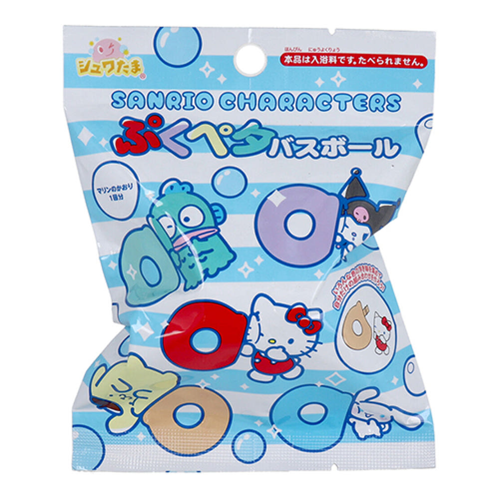 산리오캐릭터즈 통통 찰싹 캐릭터 마스코트 바스볼 입욕제 마린향 1개입 75g - 욕실/입욕용품 - 하카타몰