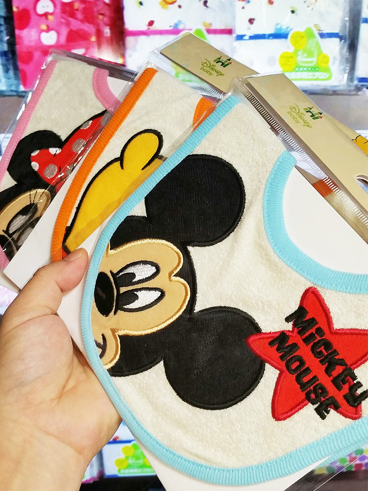 디즈니 미키마우스 / 미니마우스 / 곰돌이푸우 캐릭터 베이비 턱받이 - 하카타몰