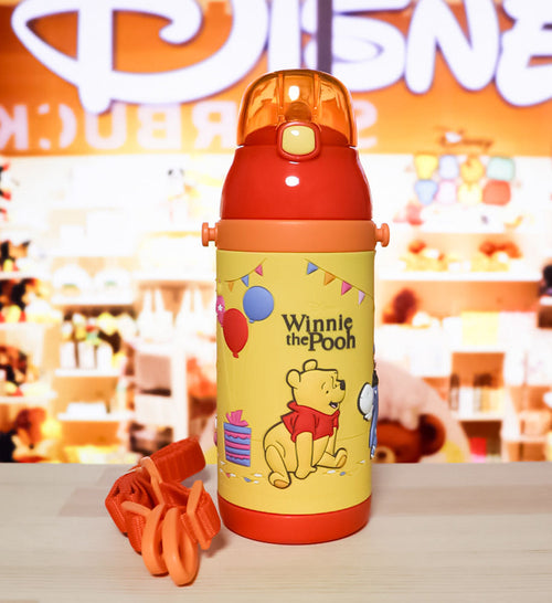 스케이터 디즈니 3D 원푸쉬 보냉 스테인리스 스트로 보틀 380ml  (스트렙 포함) / 곰돌이 푸 SSPV4 - 하카타몰