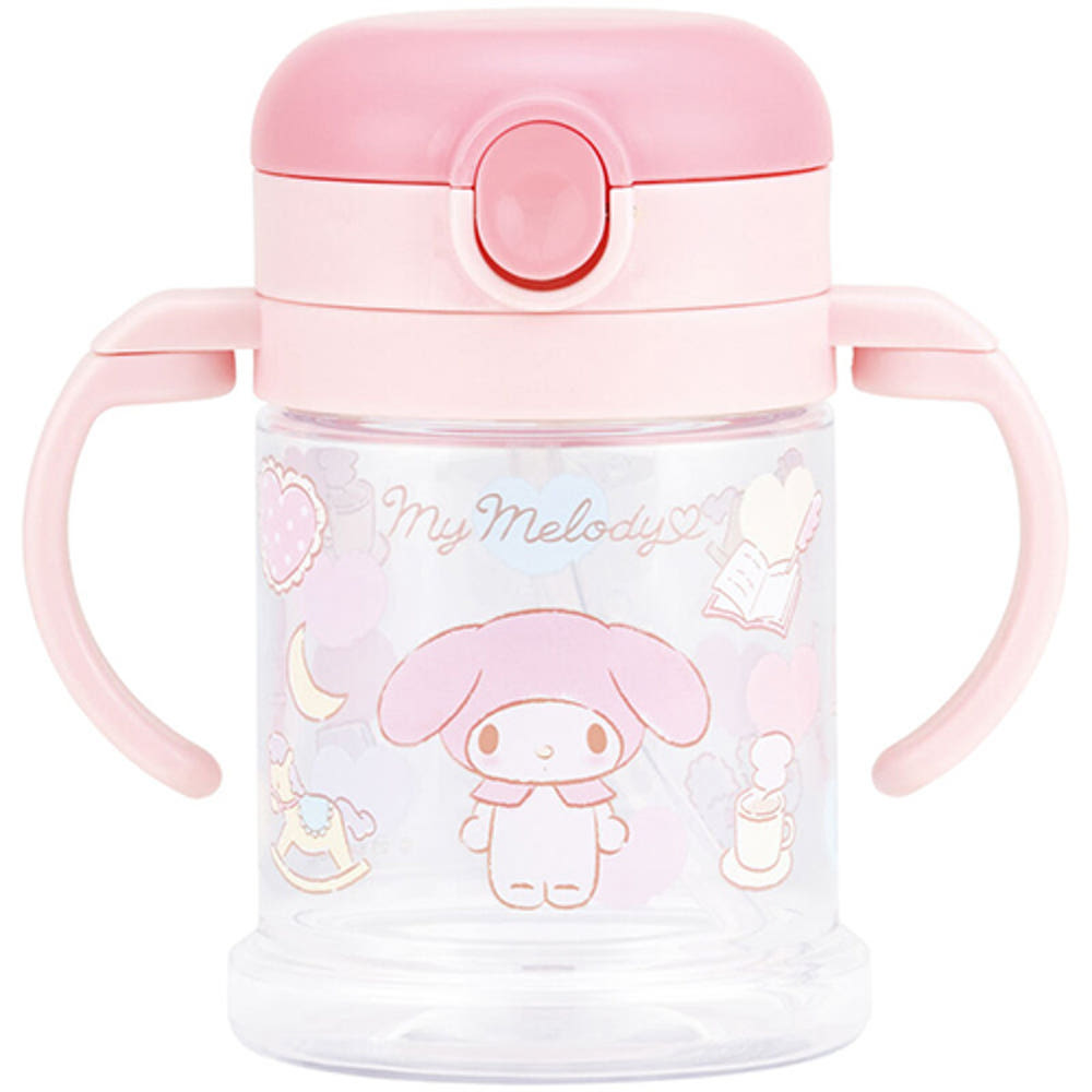스케이터 산리오 마이멜로디 캐릭터 접이식 핸들 원터치 빨대컵 260ml KSHW1N - 주방·식기 - 하카타몰