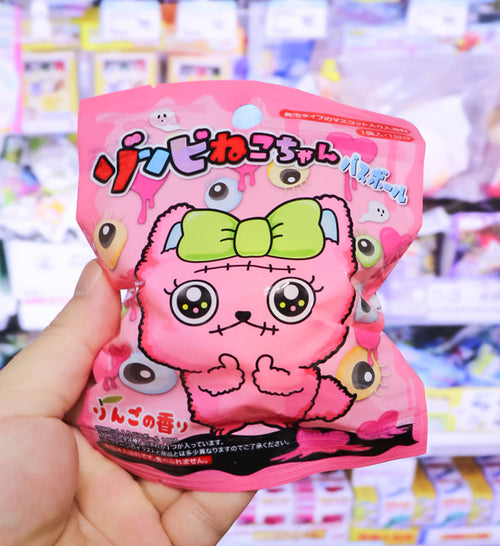 할로윈 좀비 네코짱 고양이 마스코트 바스볼 입욕제 1개입 사과향 55g - 욕실/입욕용품 - 하카타몰