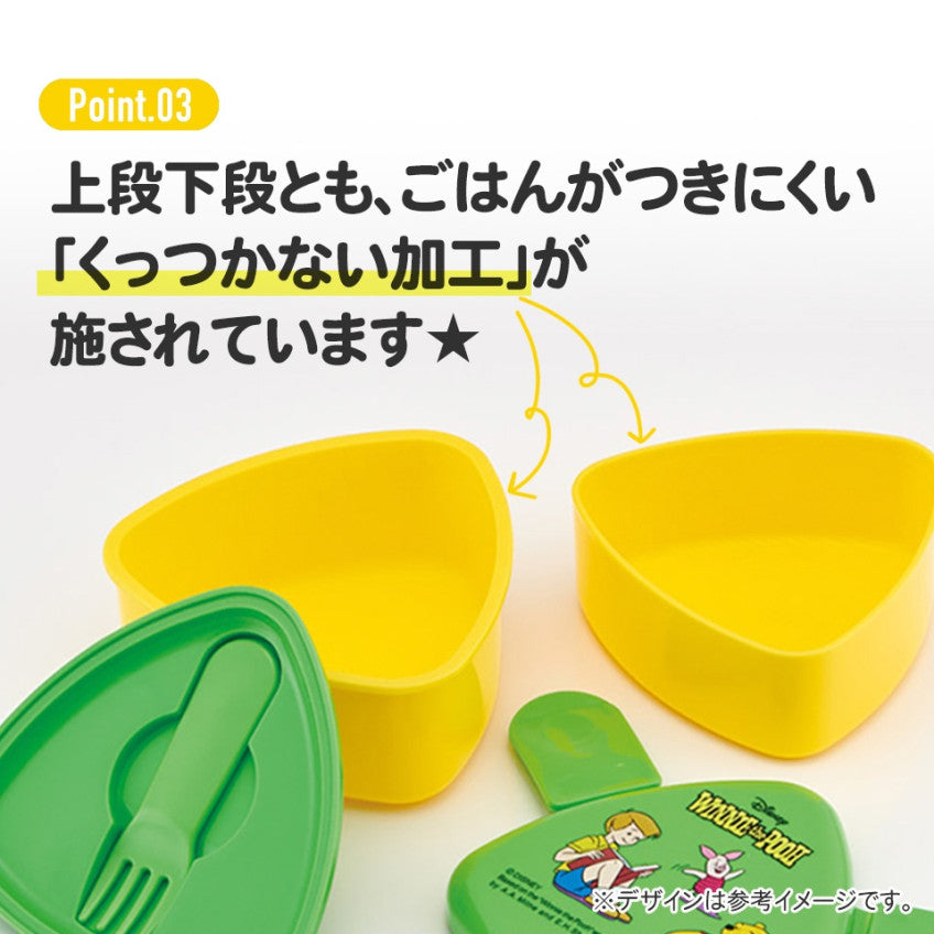 [발주상품 2~4 영업일 후 발송예정] 스케이터 무민 캐릭터 삼각김밥용 항균 2단 포크 도시락 500ml ONWT1AG - 주방·식기 - 하카타몰