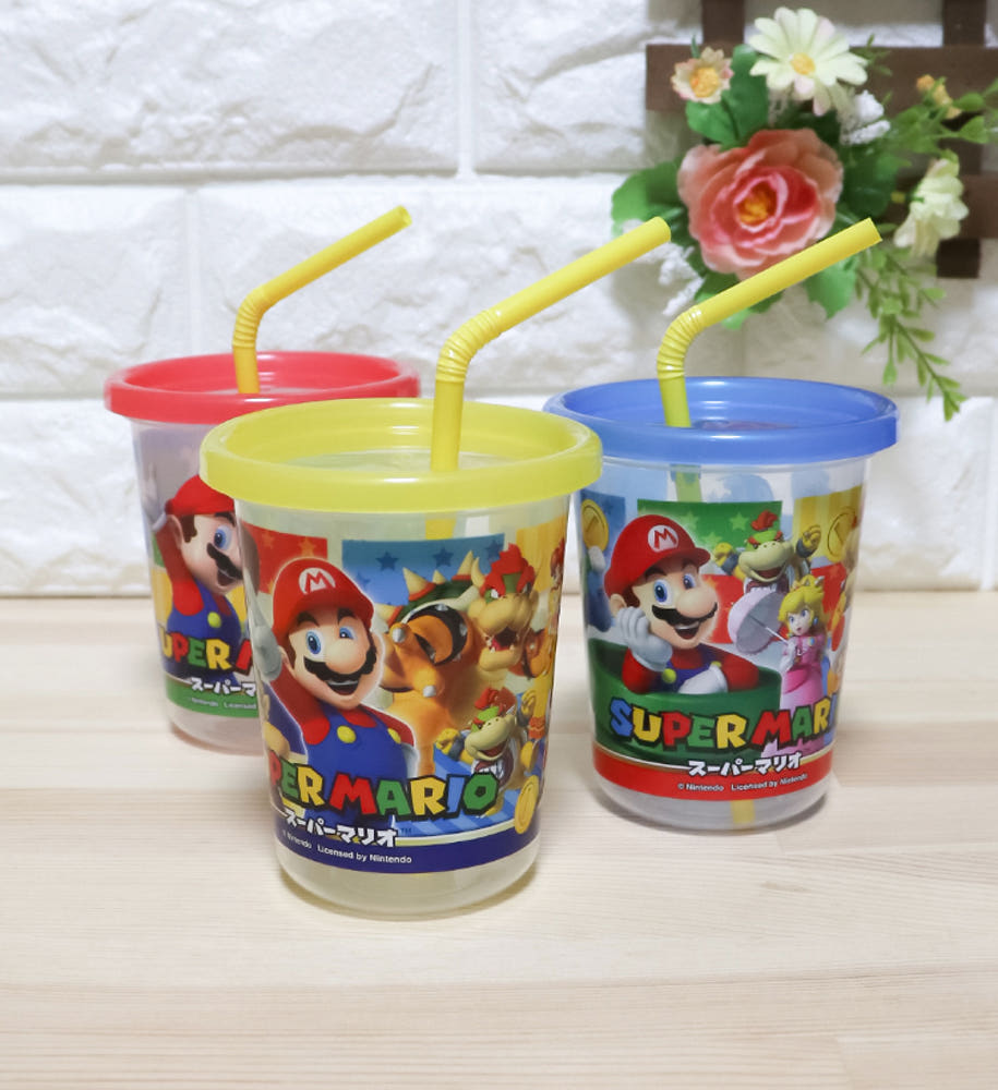 스케이터 슈퍼마리오 캐릭터 빨대컵 3P세트 320ml - 주방·식기 - 하카타몰