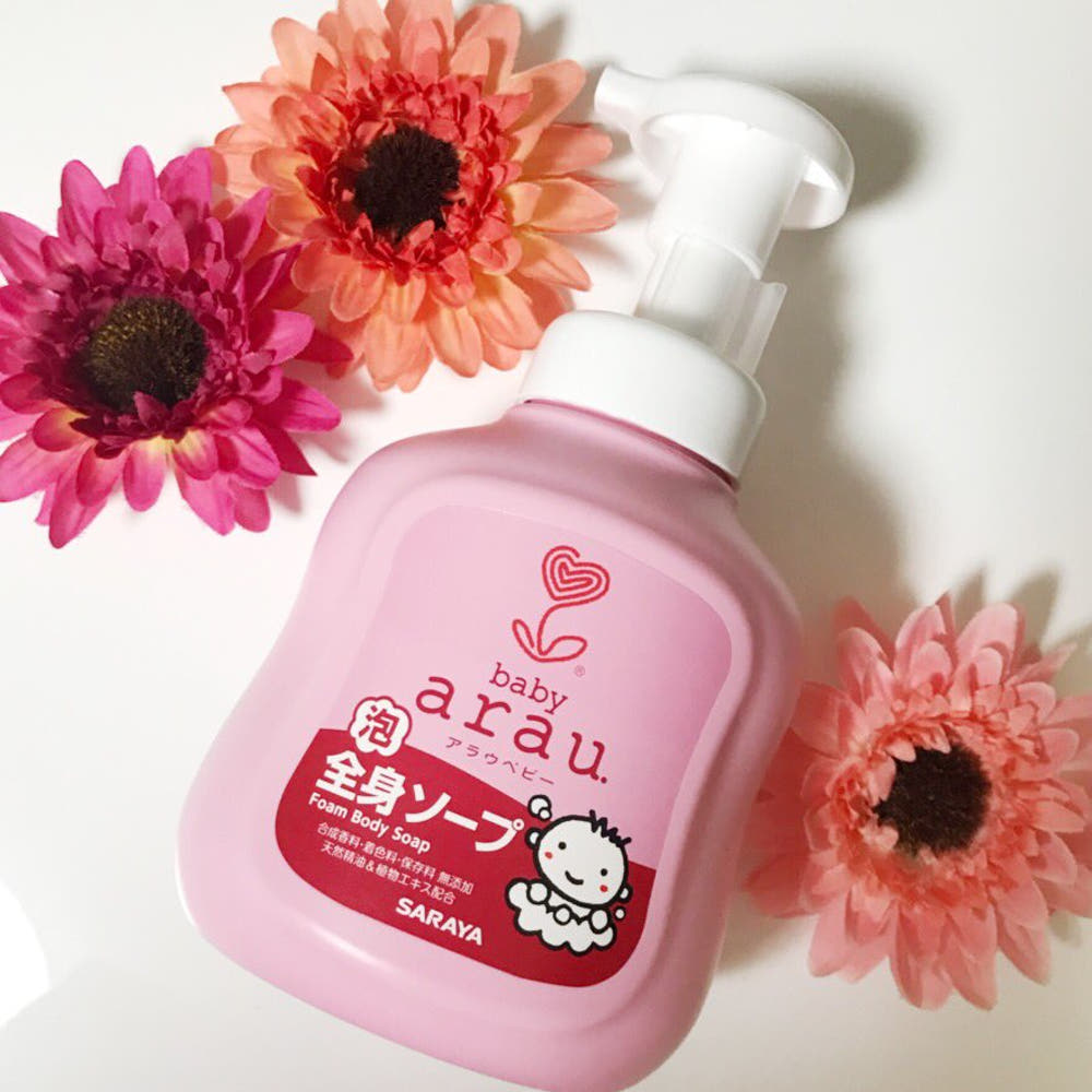 사라야 아라우 베이비 전신 거품 소프 비누 450ml - 하카타몰