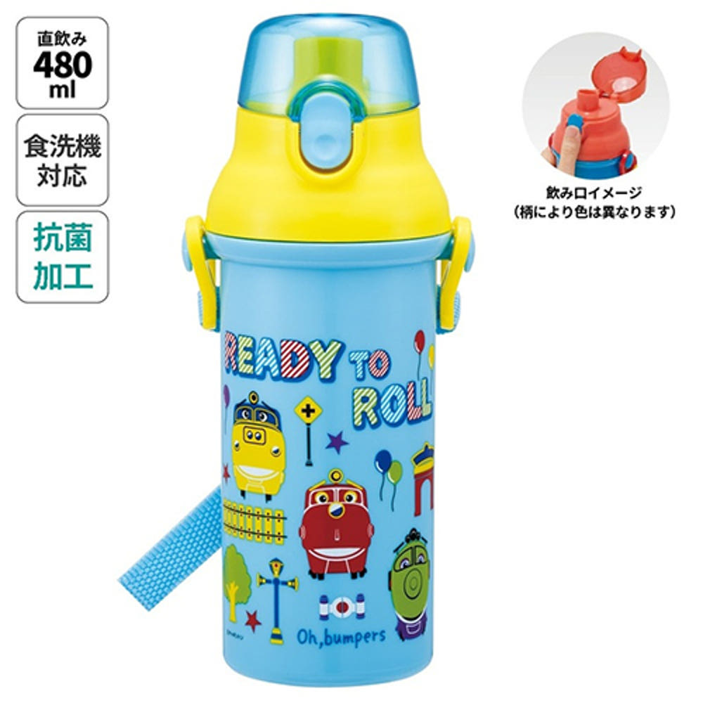 [발주상품 2~4 영업일 후 발송예정] 스케이터 처깅턴 캐릭터 원터치 다이렉트 보틀 480ml PSB5SANAG - 주방·식기 - 하카타몰