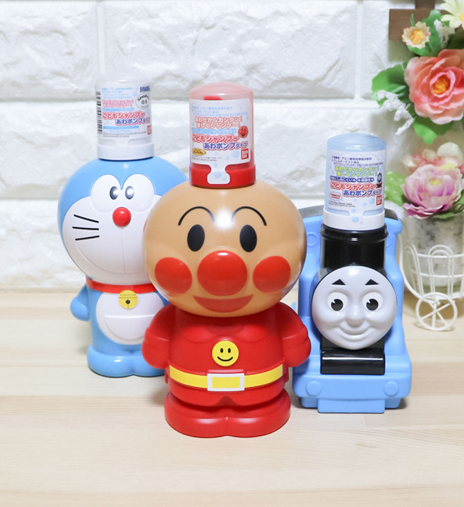 반다이 어린이 거품 샴푸 250ml (호빵맨 / 도라에몽 / 토마스) - 헤어케어 - 하카타몰