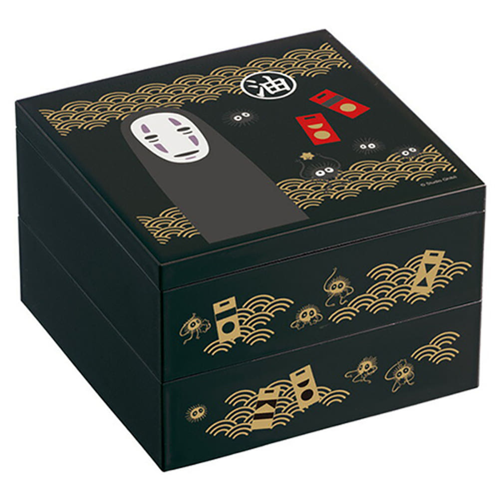 스케이터 지브리 센과치히로의 행방불명 가오나시 2단 찬합 15cm 16000ml NLW15 - 주방·식기 - 하카타몰