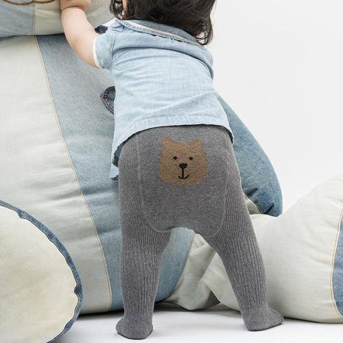 곰돌이 케이블 니트 타이즈 70~100cm - 하카타몰