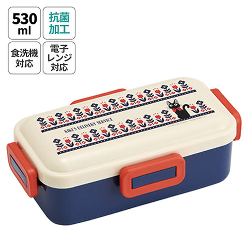 스케이터 지브리 마녀배달부 키키 모던 플라워 캐릭터 항균 4면락 런치박스 도시락 530ml PFLB6AG - 주방·식기 - 하카타몰