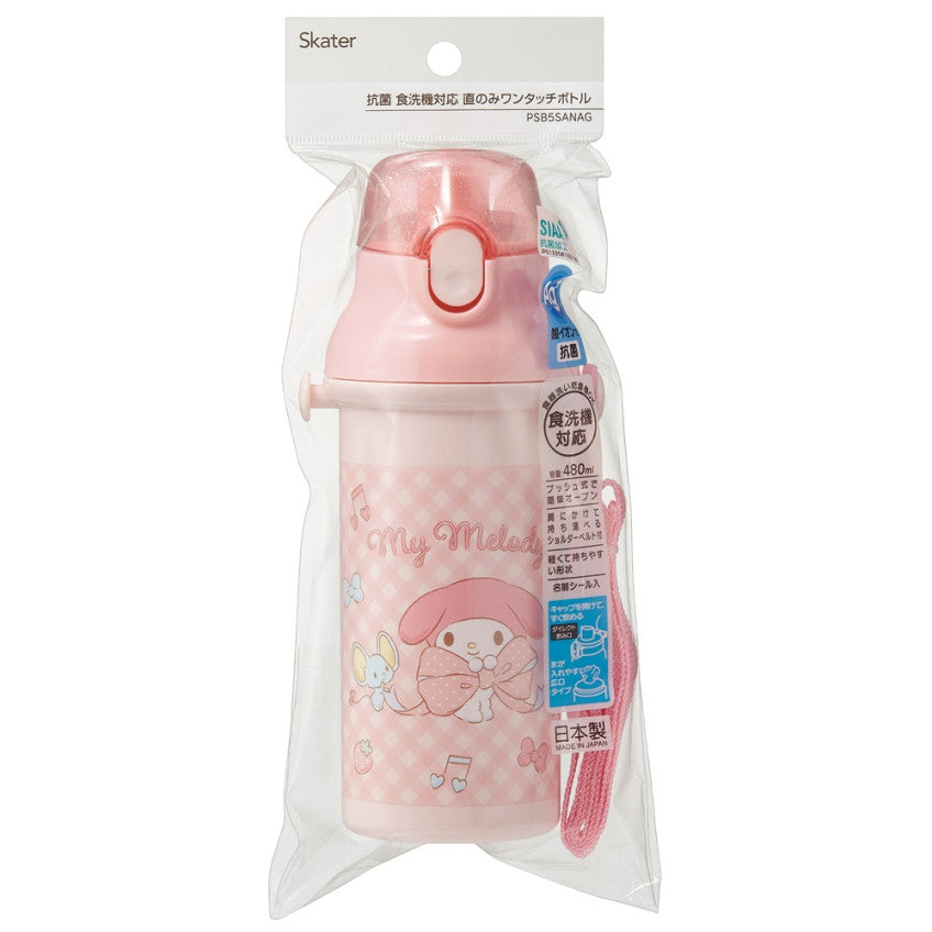 스케이터 산리오 마이멜로디 큰 리본 캐릭터 원터치 다이렉트 보틀 480ml PSB5SANAG - 주방·식기 - 하카타몰