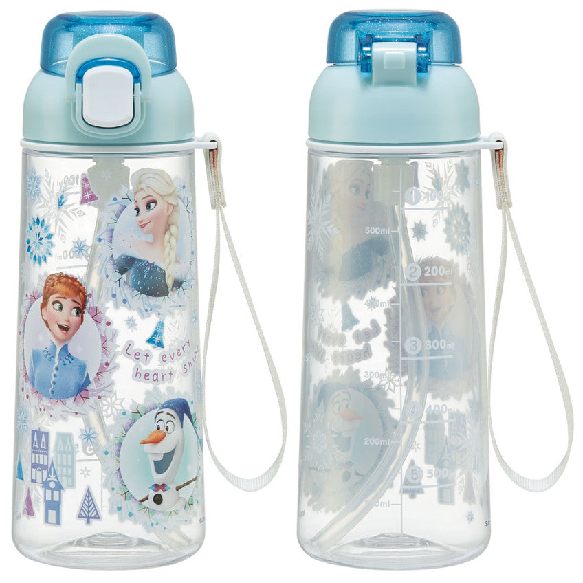 [발주상품 2~4 영업일 후 발송예정] 스케이터 겨울왕국 캐릭터 원푸쉬 스트로 보틀 600ml PSHPO6 - 주방·식기 - 하카타몰