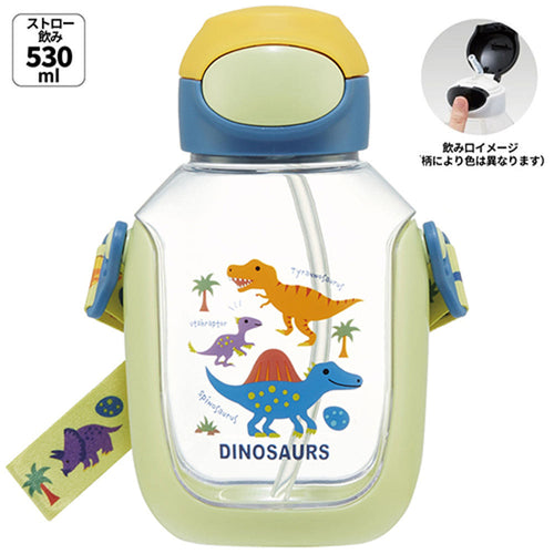 [발주상품 2~4 영업일 후 발송예정] 스케이터 DINOSAURS PICTURE BOOK 캐릭터 원푸쉬 스트로 보틀 530ml PDSH6DX - 주방·식기 - 하카타몰