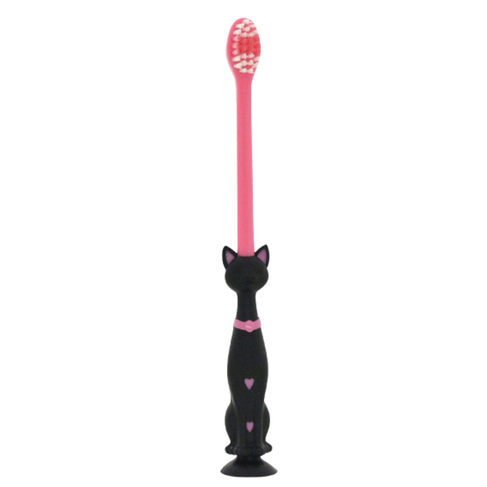 유컴퍼니 피타토 고양이 흡착식 캡 칫솔 블랙 1개입 대표사진
