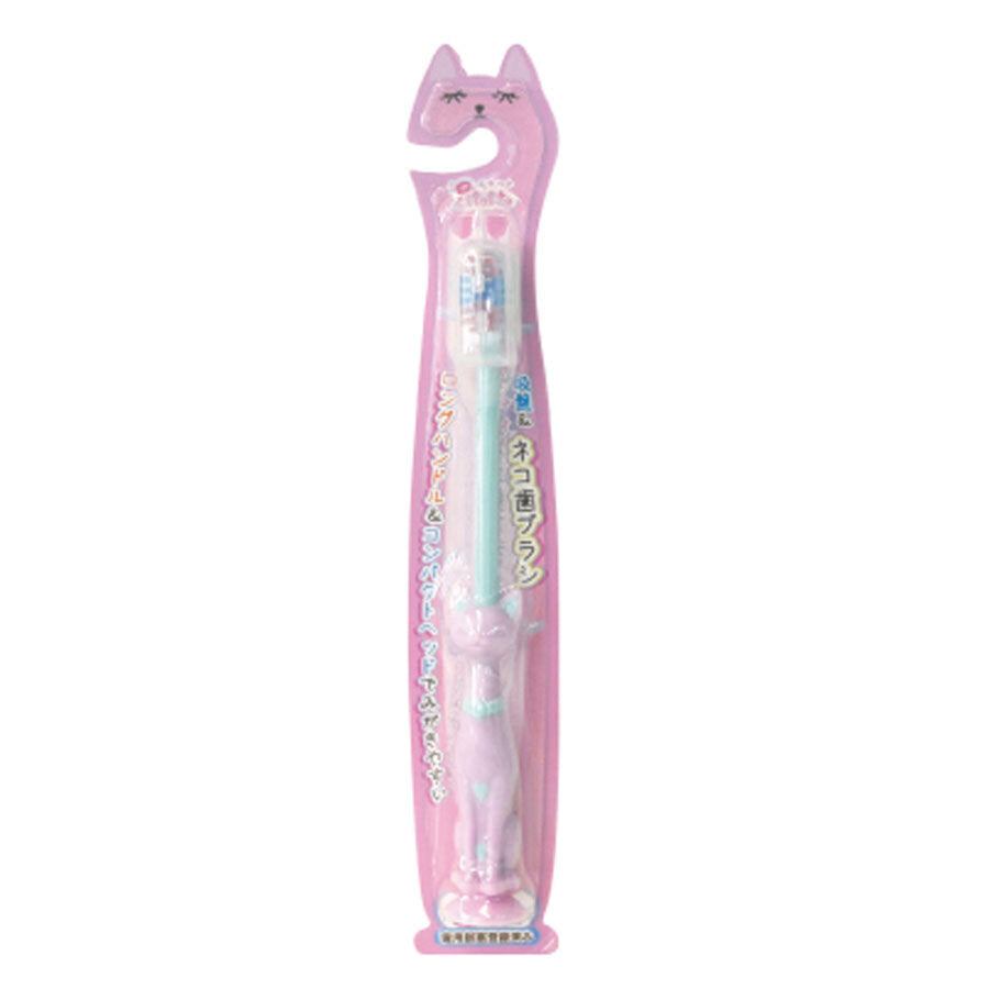 유컴퍼니 피타토 고양이 흡착식 캡 칫솔 페일핑크 1개입 상세사진 2