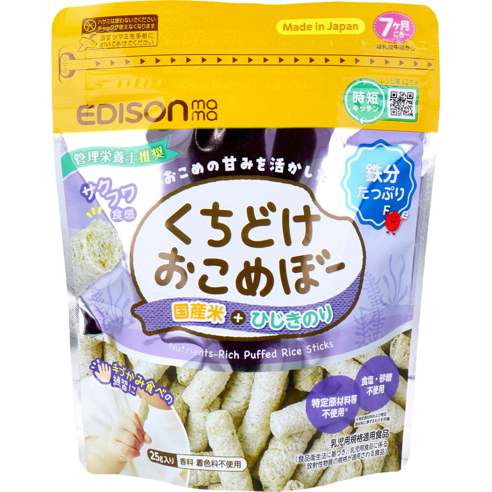 에디슨마마 쿠치도케 오코메보 일본쌀 톳·김 25g