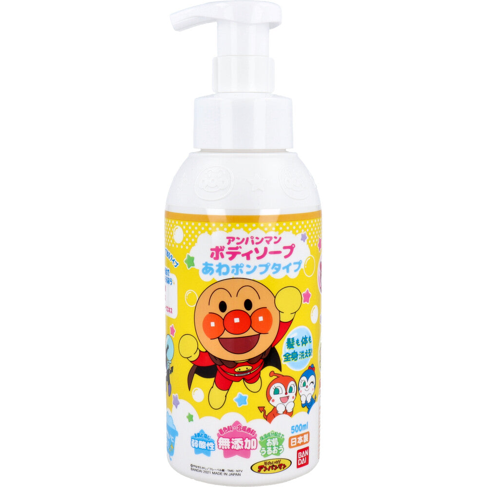 호빵맨 거품 바디워시 헤어·바디 겸용 500ml 대표 이미지 