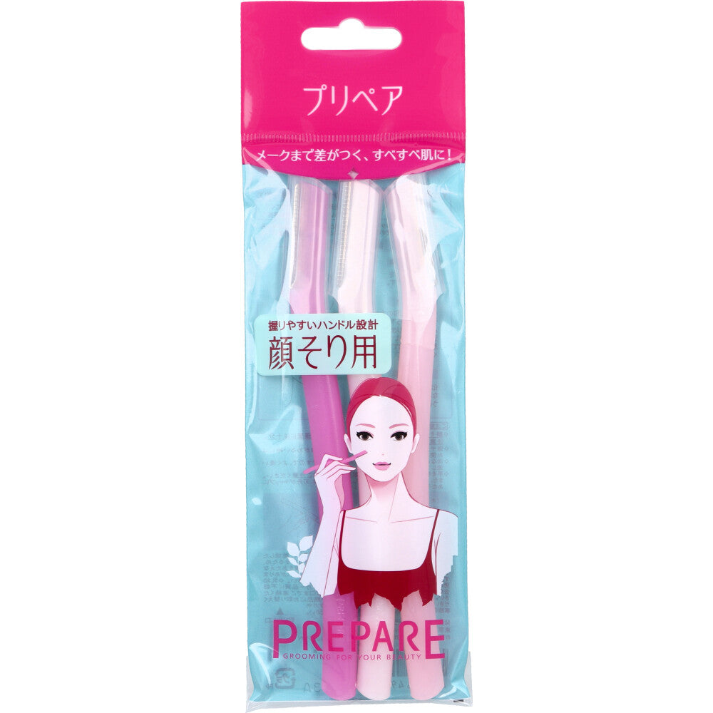 프리페어 얼굴 면도기 L 3개입