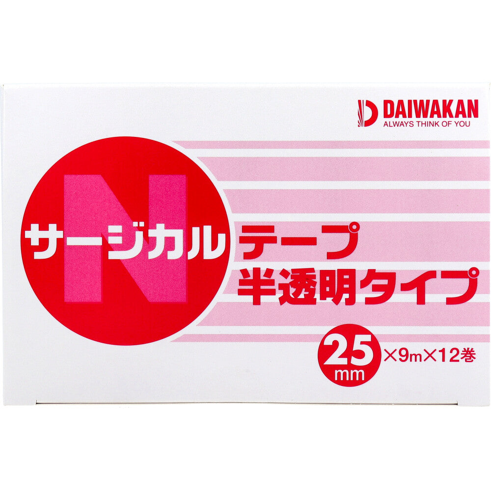 다이와칸 반투명 서지컬 테이프 25mm 9m 12롤