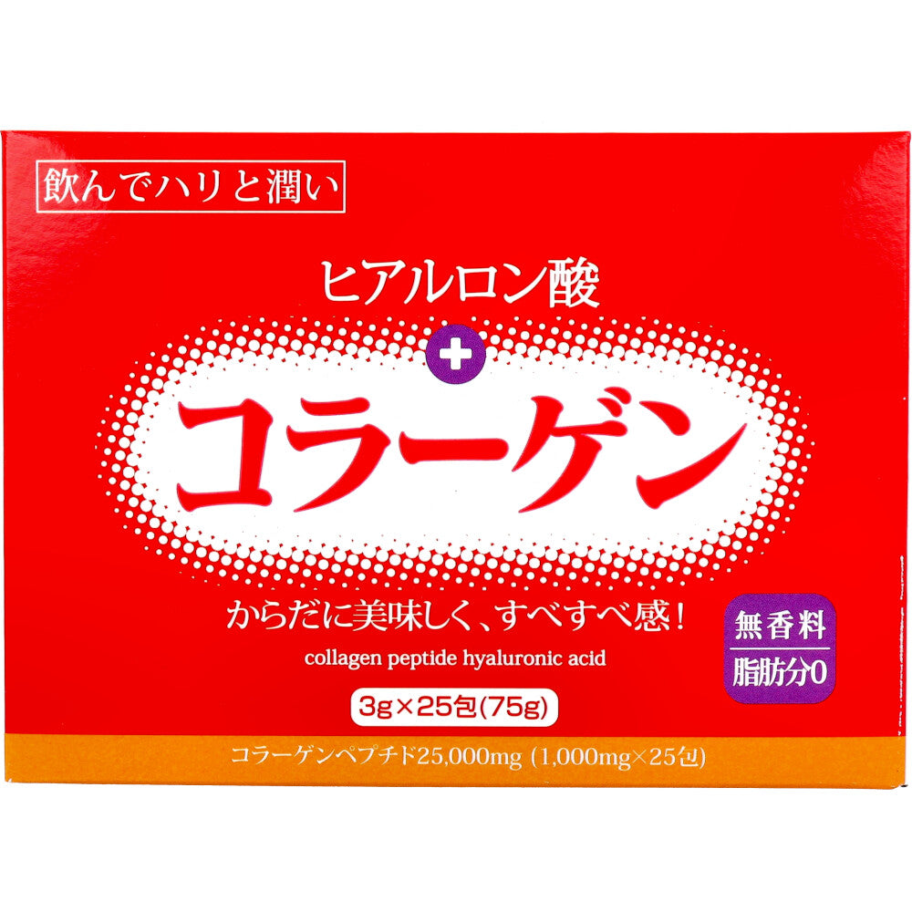 히알루론산+콜라겐 무향 과립 분말 3g×25포