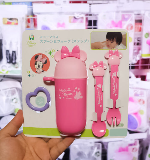 디즈니 미니마우스 휴대용 스텝 스푼 포크 케이스 - 주방·식기 - 하카타몰