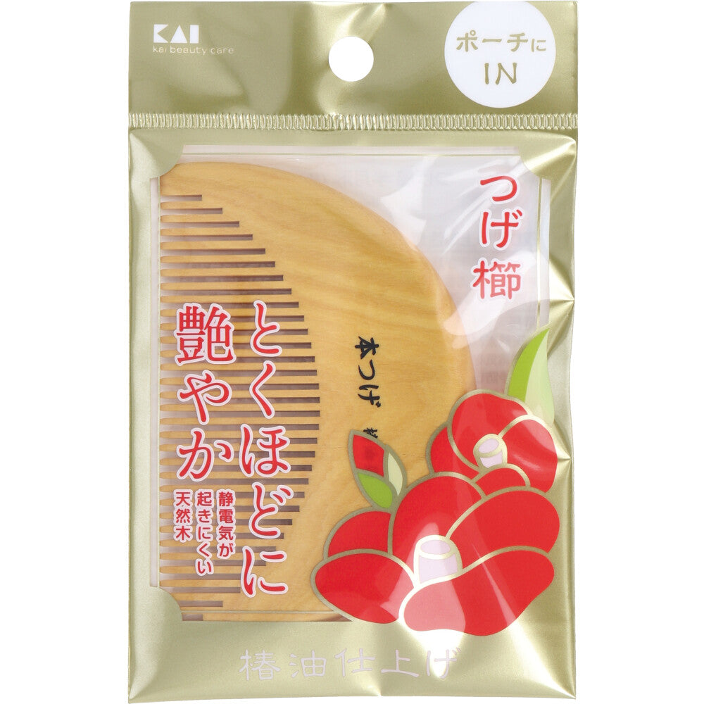 카이 동백오일 마감 천연 회양목 반달 빗 KQ-3136