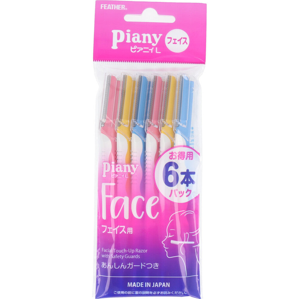 페더 피아니 L 페이스 면도기 PI-6L 6개입
