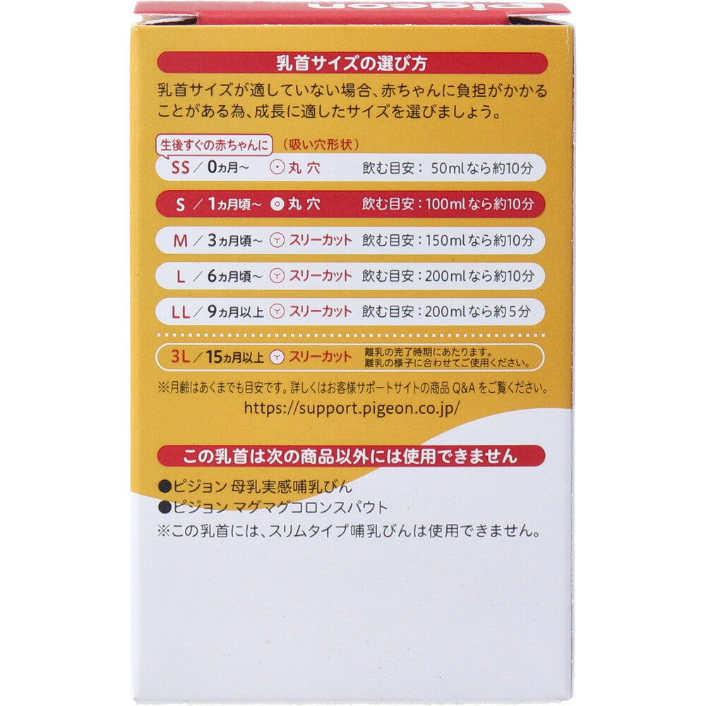 피죤 모유실감 젖꼭지 S 1개월부터 2개입 상세 이미지 2