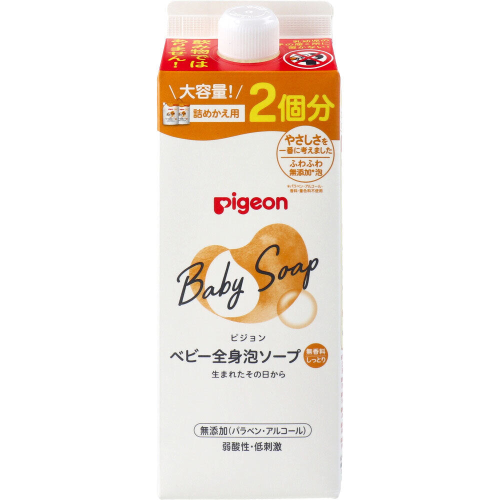 피죤 베이비 전신 거품솝 촉촉한 타입 무향 리필 800mL 2회분 상품 이미지