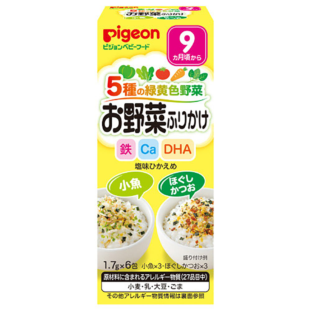 피죤 5종 녹황색채소 후리카케 작은생선·가쓰오 1.7g×6포