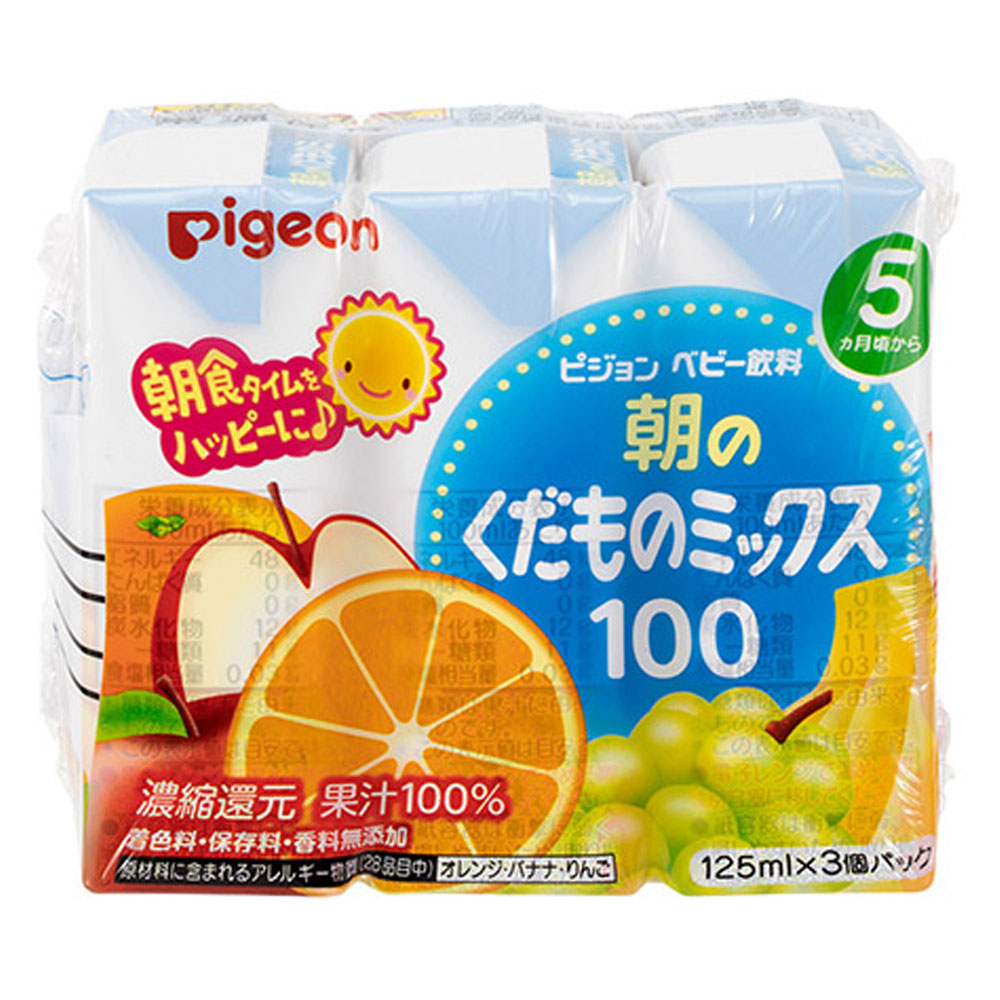 피죤 베이비 아침 과일믹스 100 125mL×3팩