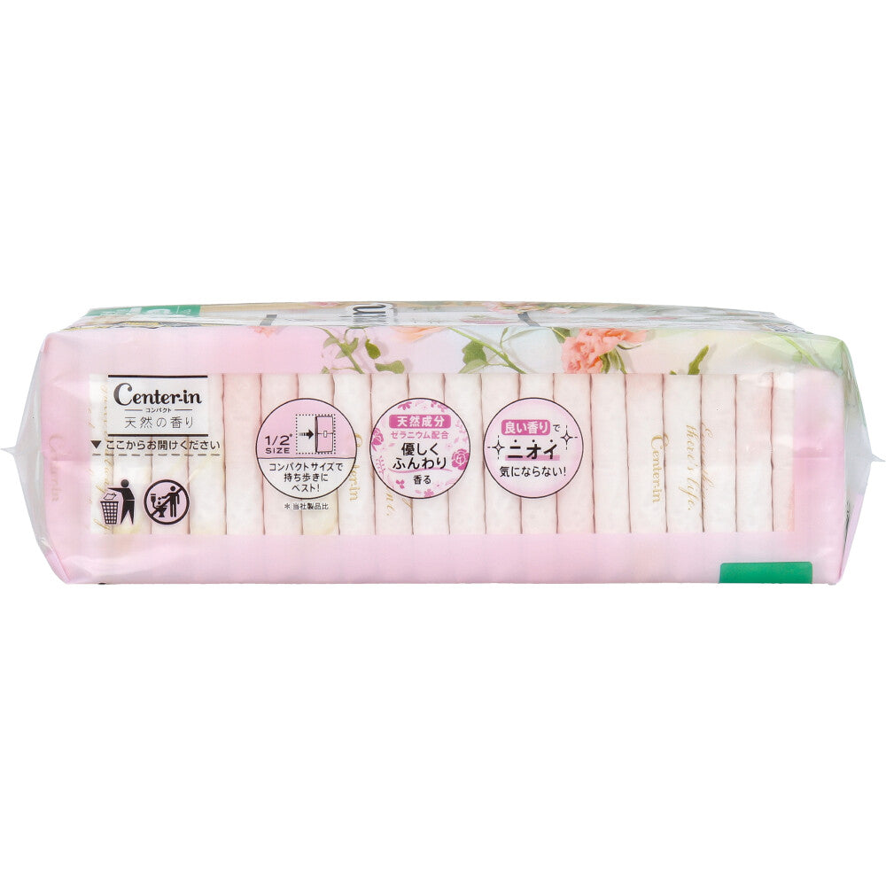 소피 센터인 컴팩트 1/2 슬림 생리대 낮~보통날용 날개형 내추럴 플로럴 향 21.5cm 22개 상세 이미지 1