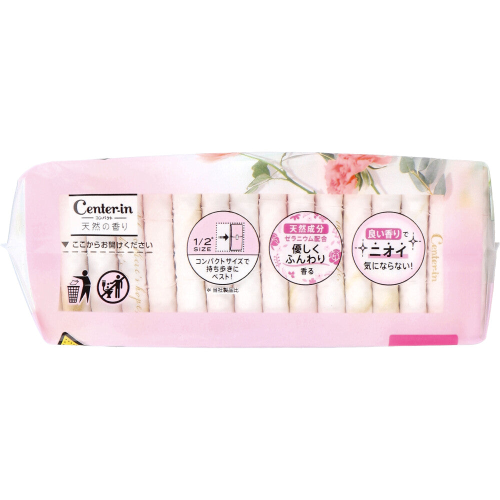 소피 센터인 컴팩트 1/2 슬림 생리대 특히 양 많은 낮용 날개형 내추럴 플로럴 향 24.5cm 16개 상세 이미지 1