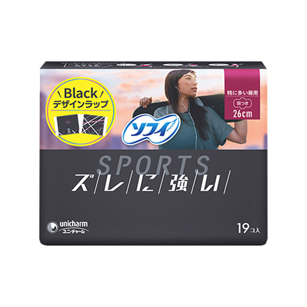 소피 SPORTS 생리대 특히 양 많은 낮용 날개형 26cm 19개