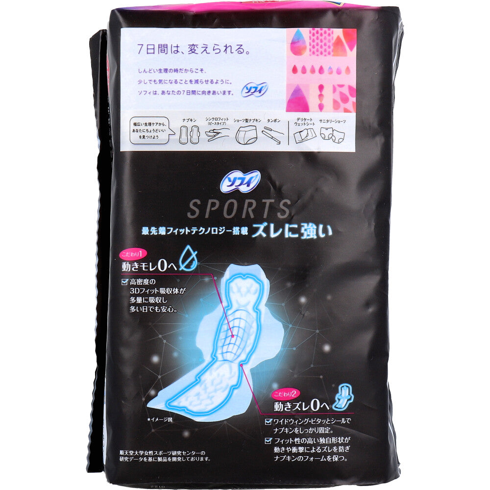 소피 SPORTS 대형 날개형 오버나이트 생리대 30cm 26개입 상세 이미지 2