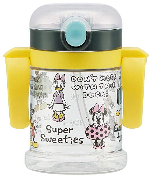 스케이터 접이식 핸들 원터치 빨대컵 260ml (미키, 키티, 곰돌이푸, 원숭이 조지, 이나이이나이바, 배고픈애벌레, 리사라슨, 시마시마구루구루) KSHW1N - 주방·식기 - 하카타몰