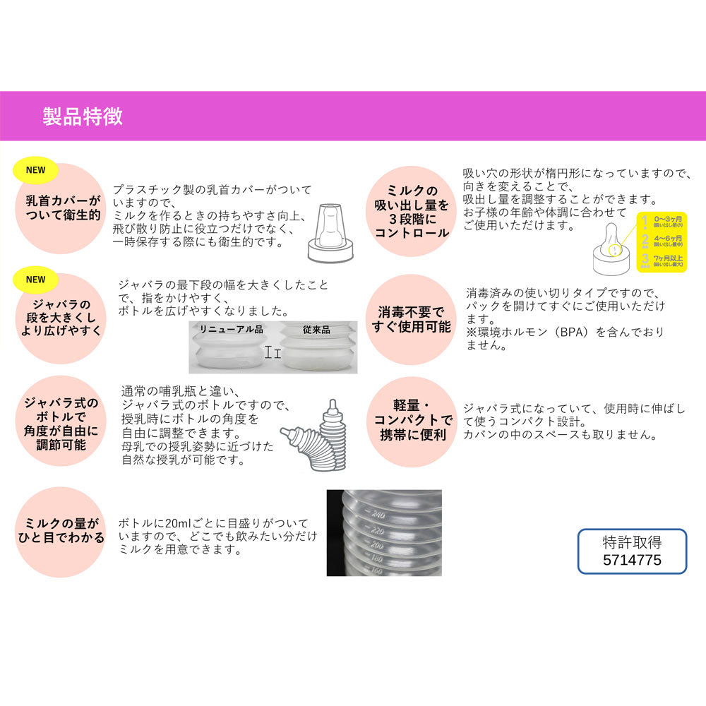 츄보 일회용 젖병 250mL 1개 상세 이미지 7