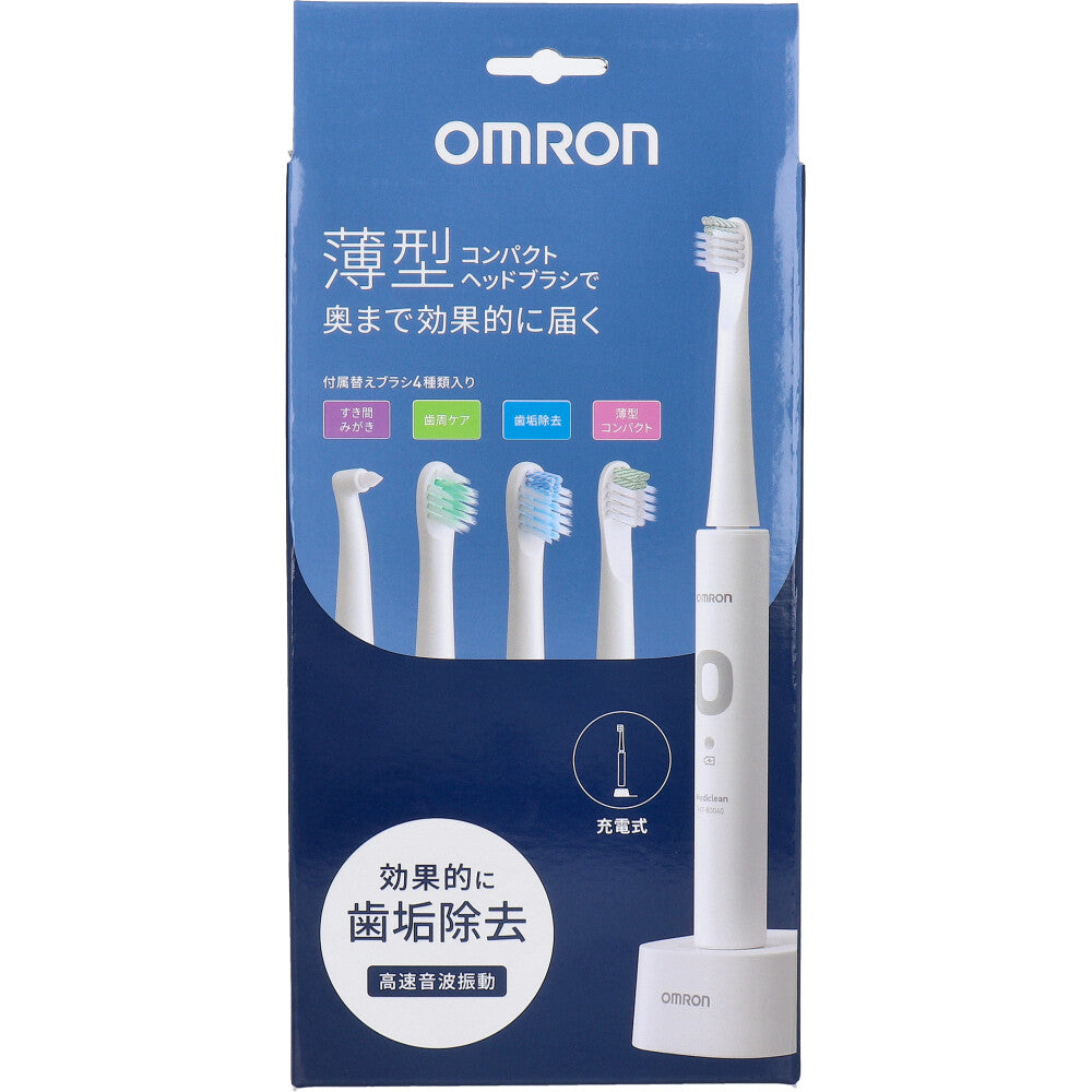 오므론 충전식 음파 전동칫솔 화이트 HT-B3040-W 상세 이미지 1