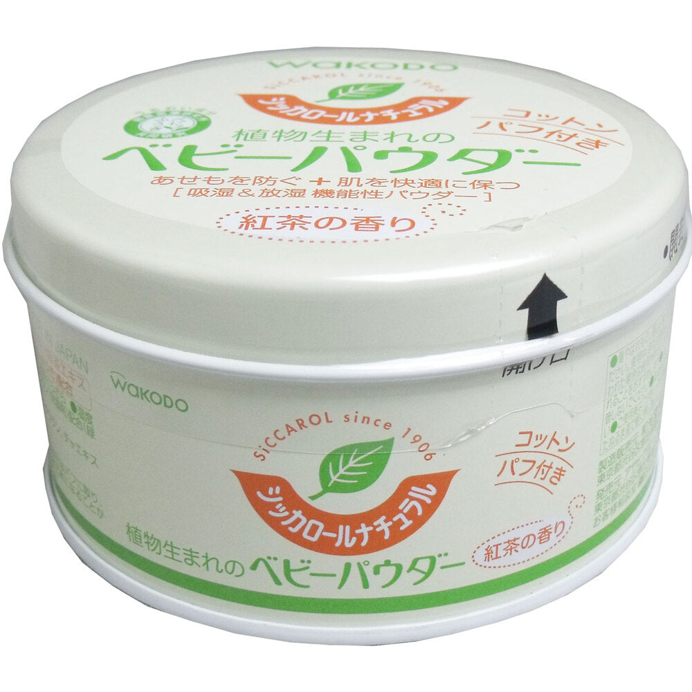 와코도 시카롤 내추럴 베이비 파우더 홍차향 120g