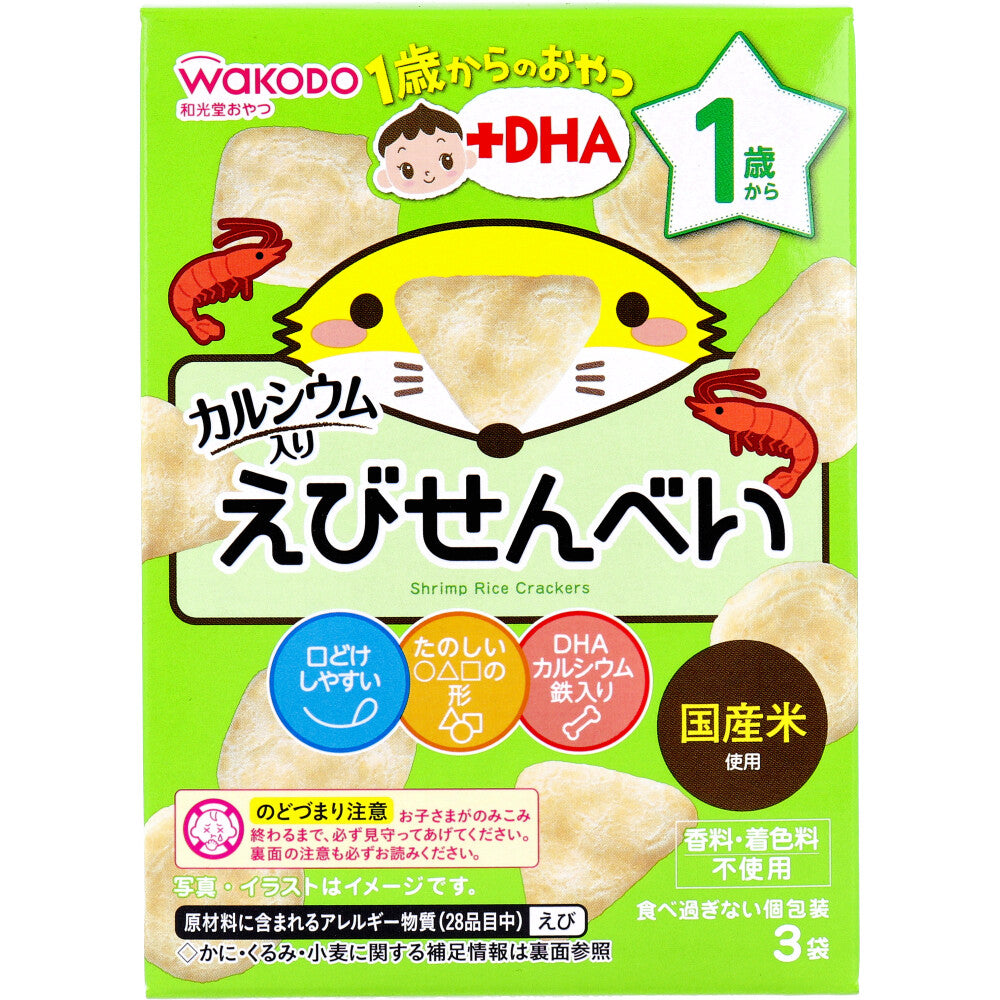와코도 1세부터 DHA 새우 쌀과자 6g×3봉